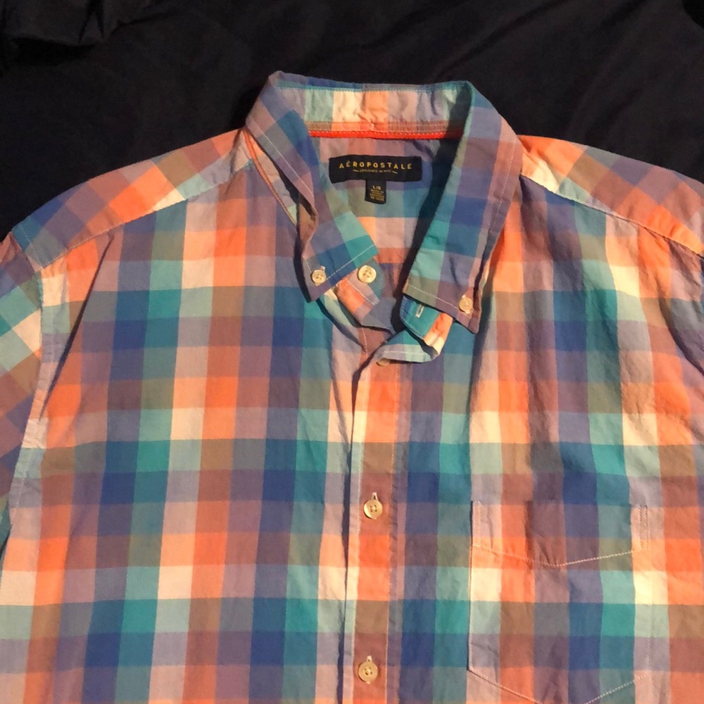 Aeropostale Plaid Short Sleeved Shirt